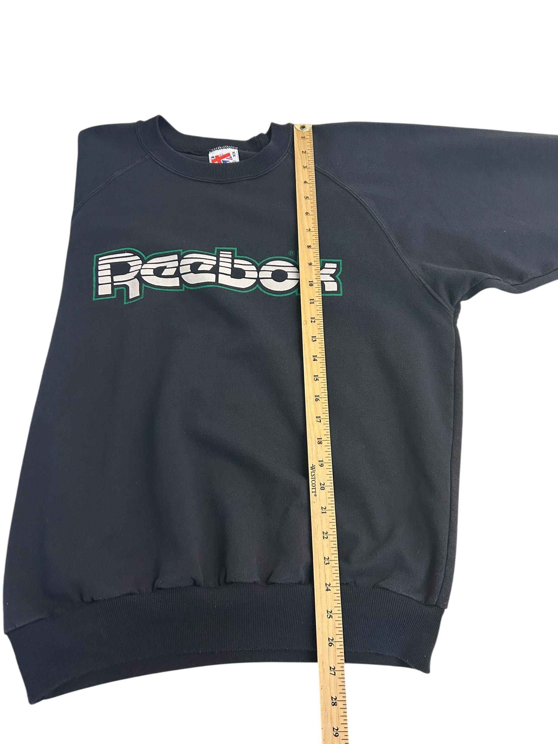 Vintage Reebok Spellout Sweatshirt – Made in Canada Navy Crewneck – 90s Athletic Wear Size Medium