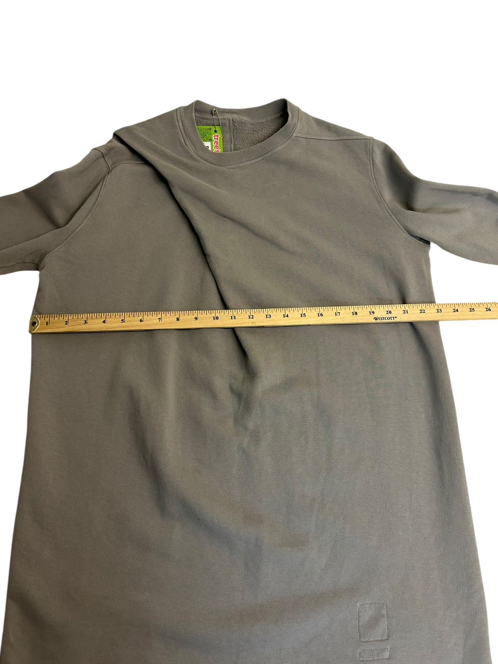 Rick Owens Longline Sweatshirt – Grey Designer Crewneck – Avant Garde Streetwear L/XL