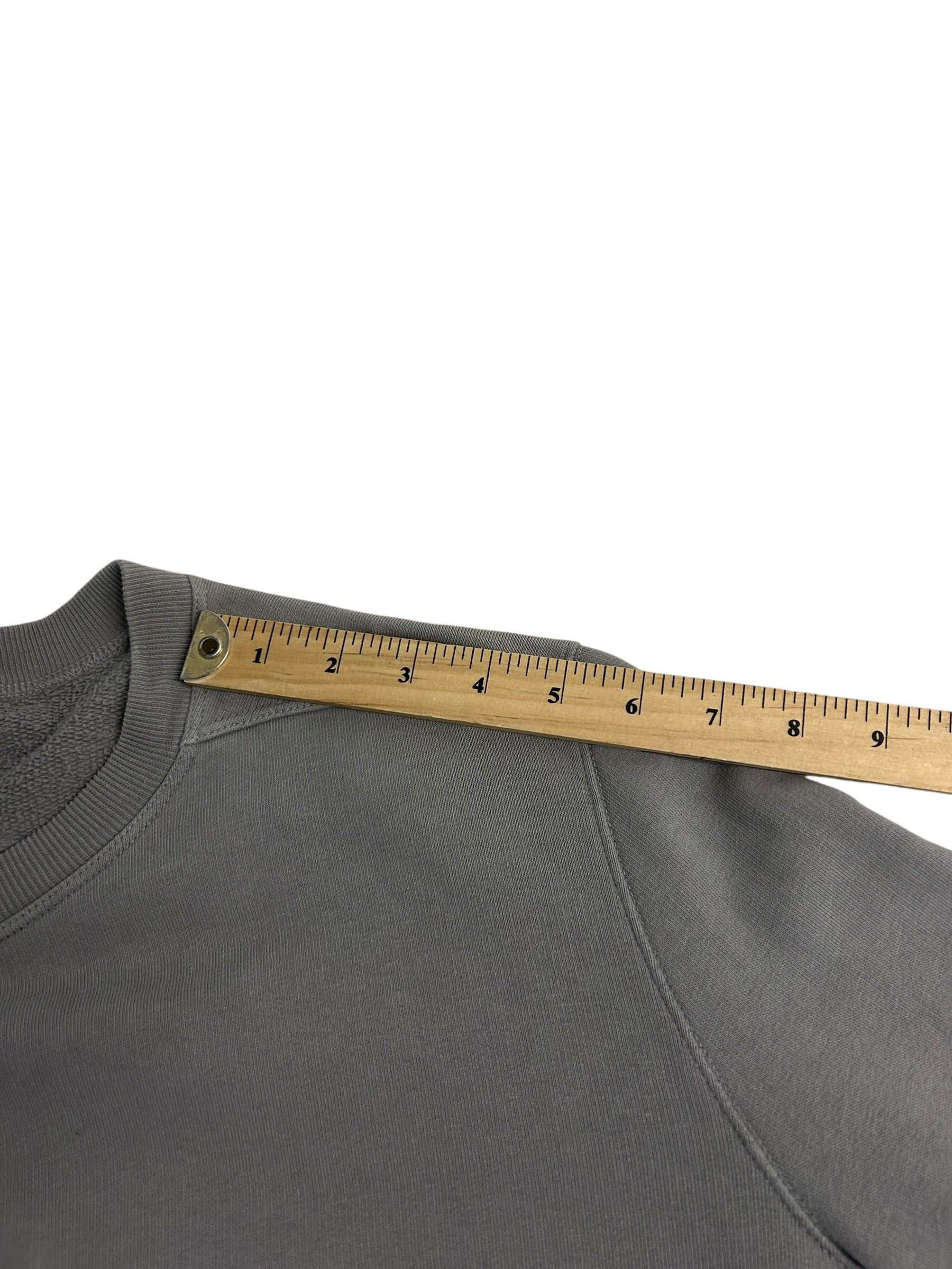Rick Owens Longline Sweatshirt – Grey Designer Crewneck – Avant Garde Streetwear L/XL