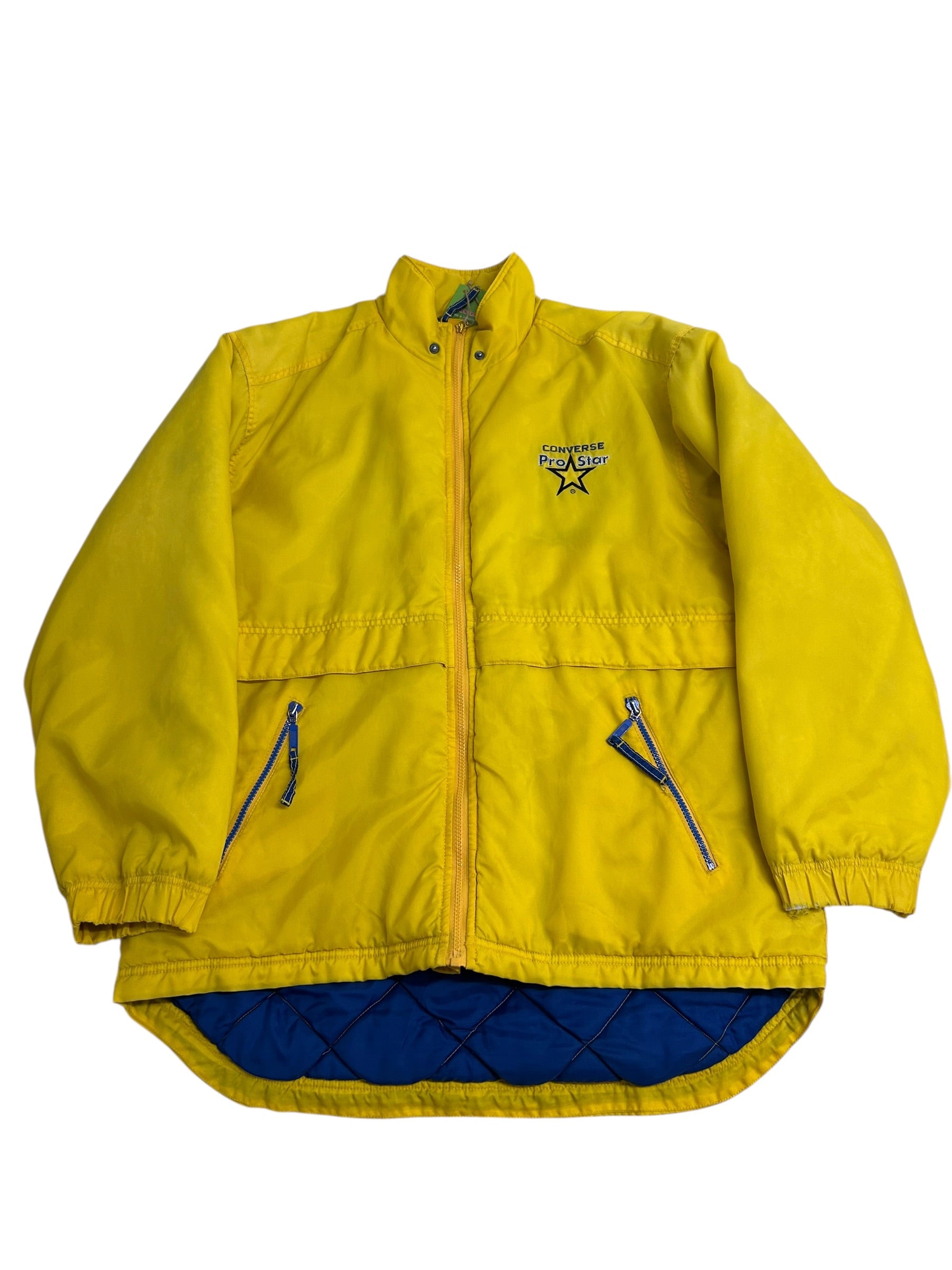 Vintage Converse Pro Star Yellow Jacket – 90s Colorblock – Size Medium