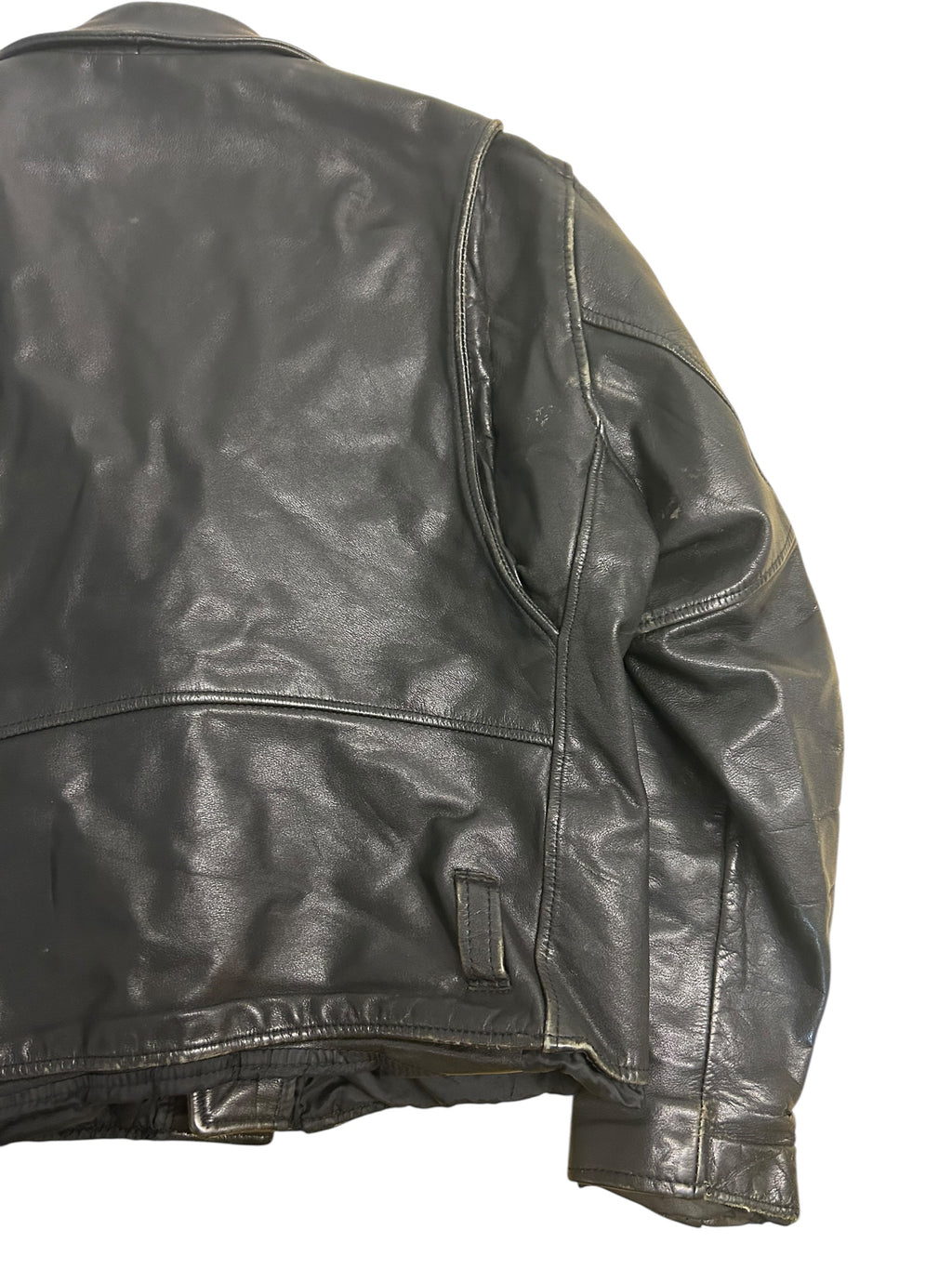 Open Road Collection Black Leather Motorcycle Jacket – Size 40 (Medium)