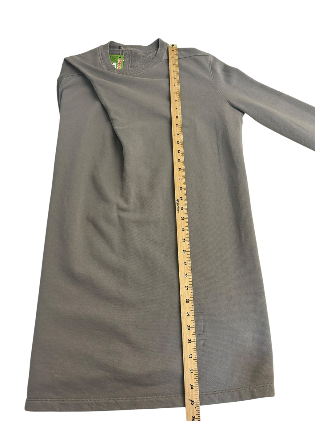 Rick Owens Longline Sweatshirt – Grey Designer Crewneck – Avant Garde Streetwear L/XL