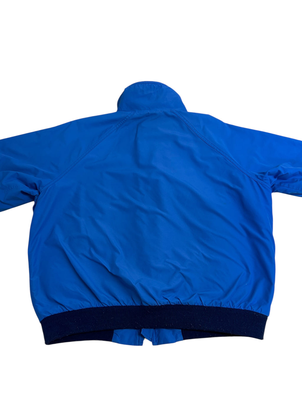 Woolrich Blue Nylon Bomber Jacket – Boxy Cropped Fit – Size Large