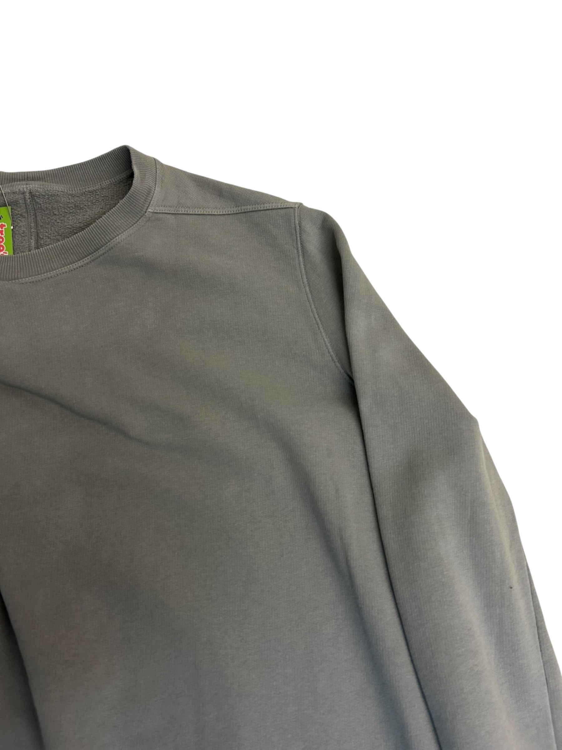 Rick Owens Longline Sweatshirt – Grey Designer Crewneck – Avant Garde Streetwear L/XL