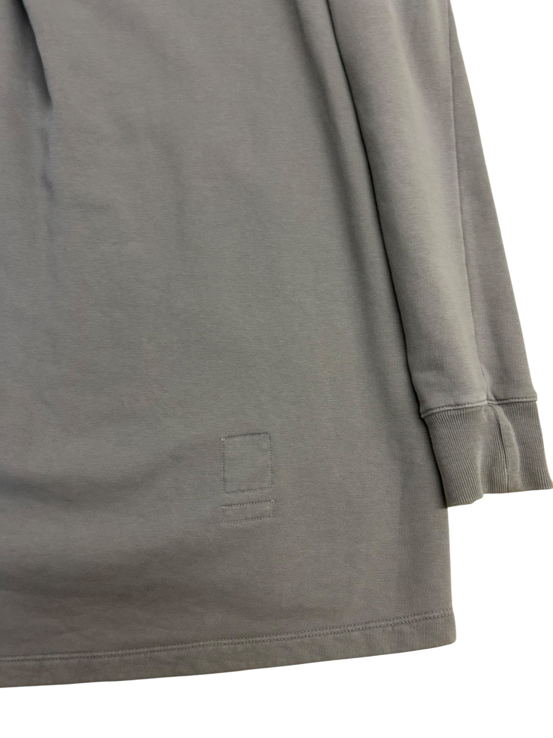 Rick Owens Longline Sweatshirt – Grey Designer Crewneck – Avant Garde Streetwear L/XL