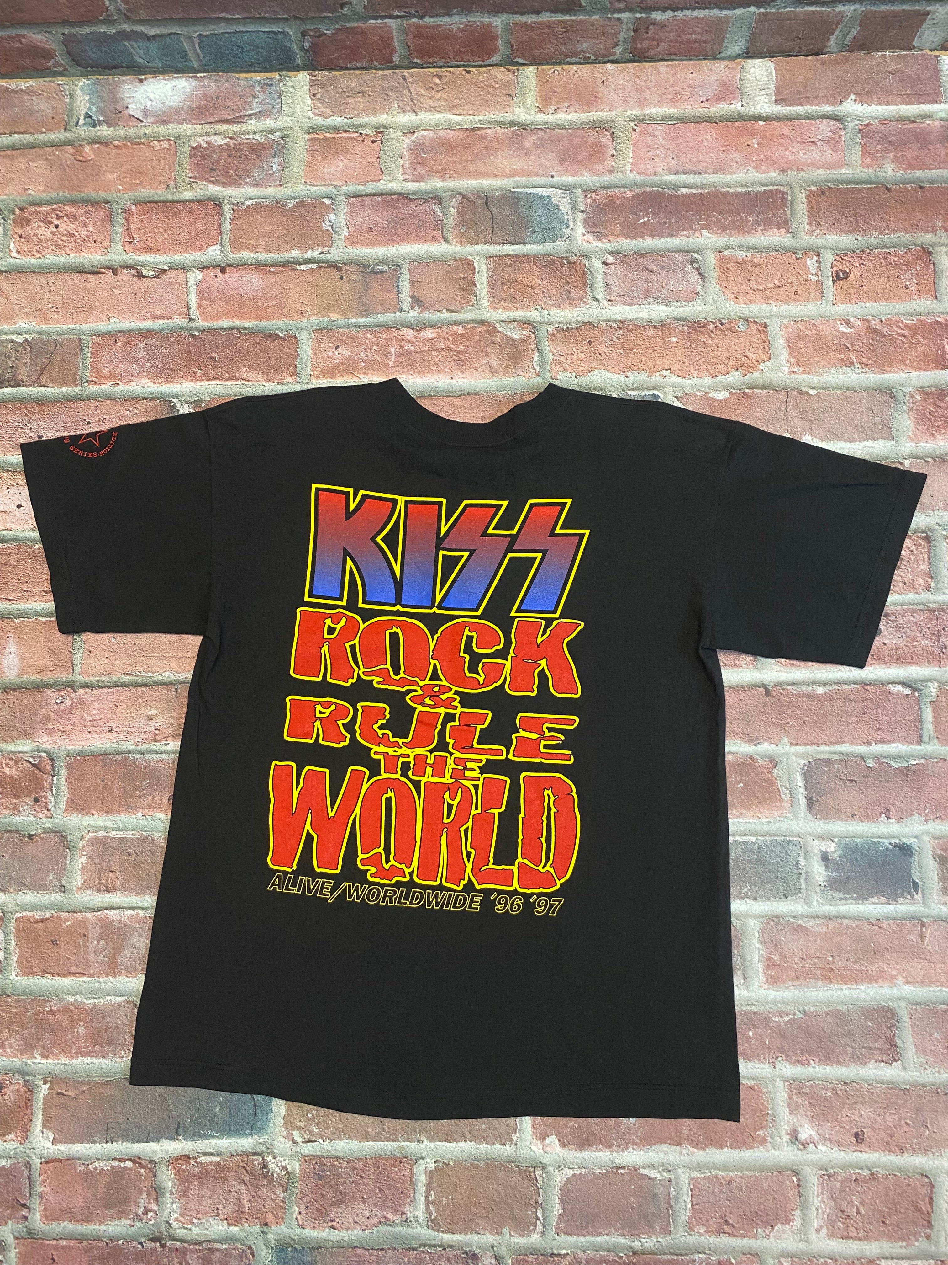 1996-97 KISS Alive/Worldwide Tour T-Shirt (22x28) Rock Concert Tee